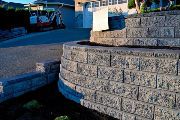 Stone Retaining Wall Repair in Valparaiso