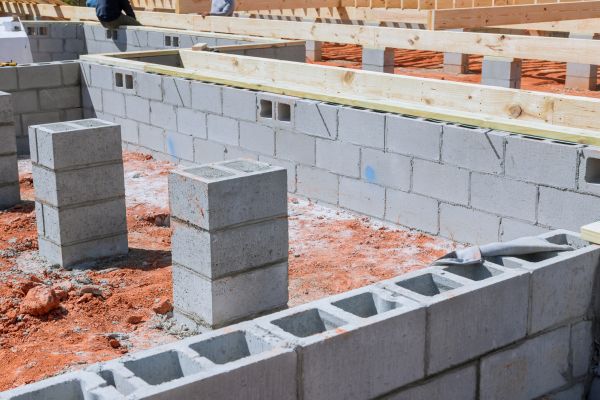 Cement Block Installation in Valparaiso